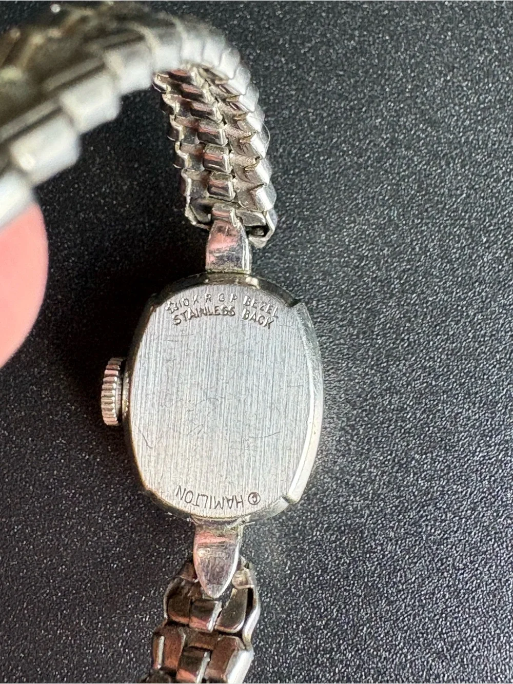 Hamilton‎ Women's Vintage White Gold Bracelet Watch with Champagne Dial